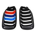 Front Center Kidney Grille Grill For Bmw E90 E91 Lci 325i 328i 335i 4d 2009-2011 Glossy Black M Color Double Line