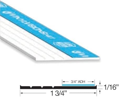 White 1 75 In Trimquick Flat Vinyl Window Molding And Trim Pre Taped Scored For Replacement Installation 8 Ft Long