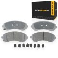 Front Ceramic Disc Brake Pad Set For Buick Rendezvous 2002 To 2007 Silver Classification Bonded Friction Replacement 19286128