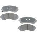 Front Ceramic Disc Brake Pad Set For Buick Rendezvous 2002 To 2007 Silver Classification Bonded Friction Replacement 19286128