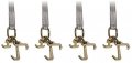 Qty 4 Premium Silver Webbing Secure Tow 2808-rtj-x4 2 X 8 Auto Tie Down Strap W R T Mini J Cluster Hook For Rollback Wrecker 