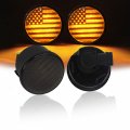 V8 God Turn Signal Front Lights Smoked Amber Led Indicator Blinker For Jeep Wrangler Jk Unlimited 2007-2018 Us Flag 