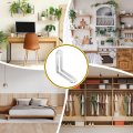 4pcs L-shaped Brackets Corner Brace 2 28 X2 X0 75 Shelf Bracket Right Angle For Wood Shelves Furniture 58x58x19mm Silver 