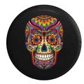 Sugar Skull Artistic Heritage Halloween Jeep Rv Spare Tire Cover Black 35 In 