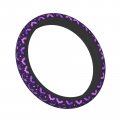 Steering Wheel Cover Universal 15 Inch Auto Car Suv Anti Slip Protector Cute For Unisex Purple Bat