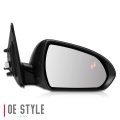 Auto Dynasty Hy1321226 Factory Style Passenger Right Side Mirror Manual Folding Power Adjust Heated Glass Blind Spot Detection