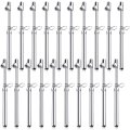 Tallew 20 Pack Dual Head Tire Pressure Gauge Heavy Duty Air For Auto Truck Car Rv Van Gage Range 10-150psi 1-10bar Silver 