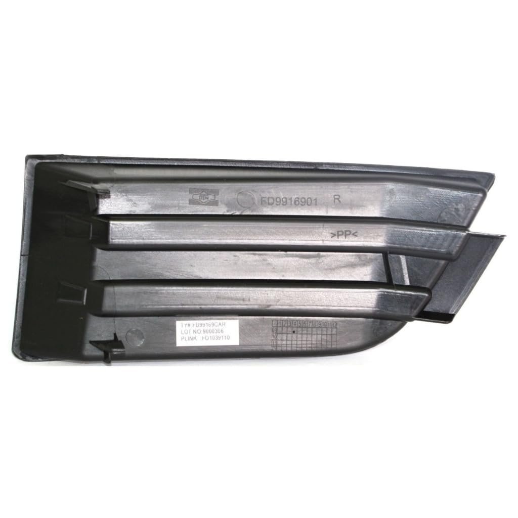 Front Passenger Side Bumper Insert Ford Edge 2007 2008 2009 2010 Replacement For Fo1039110 7t4z17e810a Black Plastic Standard