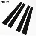G-plus Car Door Window Pillar Posts Molding Trim Compatible With 97-03 Supercrew Crew Harley Ford F150 Black Set Mirror Cover