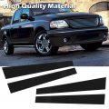 G-plus Car Door Window Pillar Posts Molding Trim Compatible With 97-03 Supercrew Crew Harley Ford F150 Black Set Mirror Cover