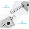 Housoutil Plug Metal Spring Latch Lock Pin Door Flush Bolts Cabinet Revolving Protector Concealed Sliding Bolt Double Zinc