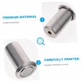 Housoutil Plug Metal Spring Latch Lock Pin Door Flush Bolts Cabinet Revolving Protector Concealed Sliding Bolt Double Zinc