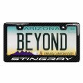 Ipick Image For Chevrolet Corvette C8 Stingray 3d Real Carbon Fiber Abs Plastic License Plate Frame