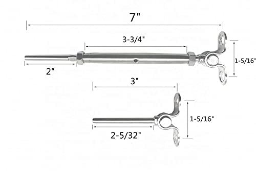 50 Sets Cable Rail Hardware Kit For 1 8 In System T316 Stainless Steel Tensioner And Deck Elbow With Screws Adjustable Angle