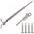 50 Sets Of Cable Rail Hardware Kit Steel With Deck Elbow Screw Set For 1 8 System T316 Grade Stainless Tensioner Adjustable 