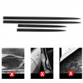 Side Door Molding Trim Covera Bodya Baffles Guard Strips Friction 4pcs Body Trim Waterproof Bright Black Universal Protector