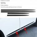 Side Door Molding Trim Covera Bodya Baffles Guard Strips Friction 4pcs Body Trim Waterproof Bright Black Universal Protector