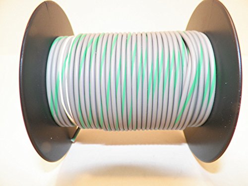Gray Green Striped 18 Ga Awg 100 Spool For Automotive Truck Motorcycle Rv General Purpose Gxl Copper Wire 94 O D Abrasion