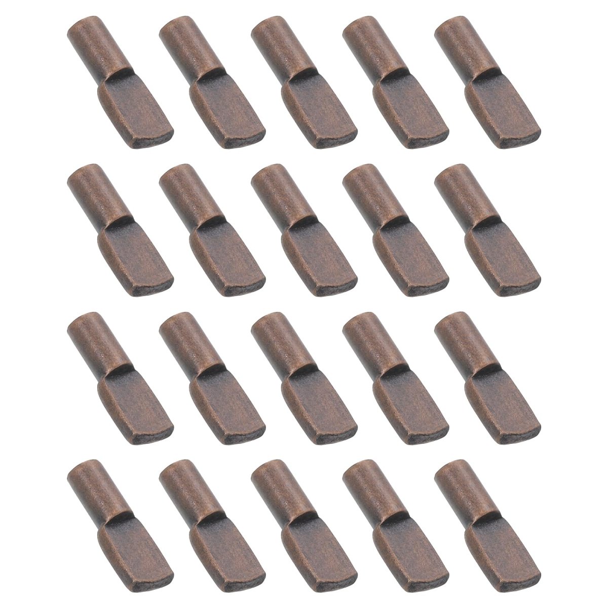 20pcs Shelf Support Pegs 5mm Spoon Shape Pins Metal Holder For Kitchen Cabinet Bookcase Red Bronze