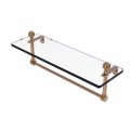Allied Brass Ma-1 16tb Mambo 16 Inch Vanity Integrated Towel Bar Glass Shelf Brushed Bronze 