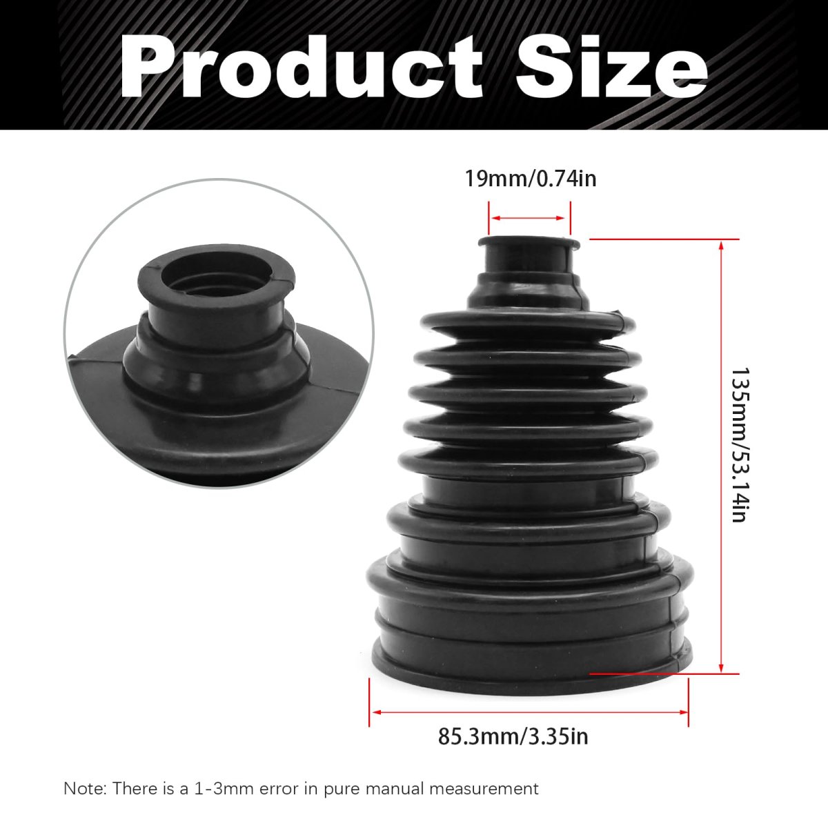 Universal Small Shaft Cv Boot Kit Fb3000 Joint Installation With Clamps For Axle Size 19 Mm To 24