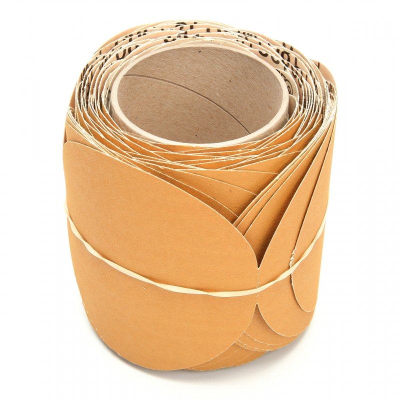 Stikit Paper Disc Roll 363i 5 In Aluminum Oxide Abrasive Discs Nh 180 Grit F Weight Psa Attachment Gold Round Coated Cutting