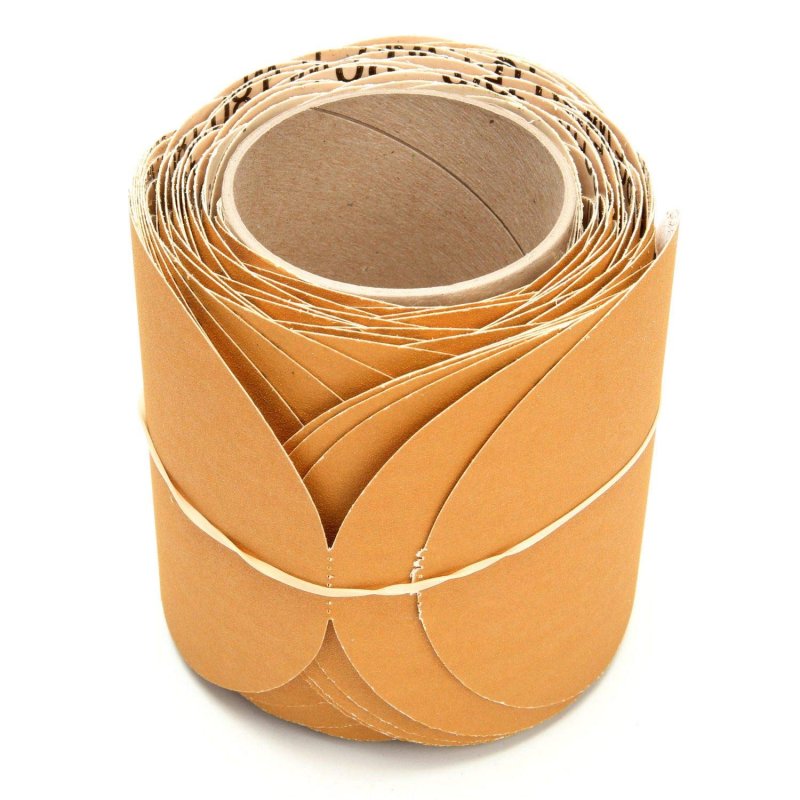 Stikit Paper Disc Roll 363i 5 In Aluminum Oxide Abrasive Discs Nh 180 Grit F Weight Psa Attachment Gold Round Coated Cutting