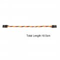 Uxcell 5pcs 18 5cm 3-pin Male To Twisted Servo Extension Cable Cord Connectors 22awg 60-cores Wire For Rc Futaba Jr