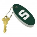 Graphics More Michigan State Block S Floating Keychain Oval Foam Fishing Boat Buoy Key Float