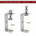 Harfington 2pcs Stainless Steel C Clamps 100mm Wide Jaw Opening Small Metal U Clamp For Woodworking Welding Building Household
