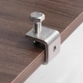 Harfington 2pcs Stainless Steel C Clamps 100mm Wide Jaw Opening Small Metal U Clamp For Woodworking Welding Building Household