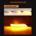 Adiil 2pcs Led Dynamic Sequential Signal Side Mirror Lights For 2008-2013 Honda Accord 06-09 Acura Rl Clear Lens Amber Front
