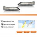 Adiil 2pcs Led Dynamic Sequential Signal Side Mirror Lights For 2008-2013 Honda Accord 06-09 Acura Rl Clear Lens Amber Front
