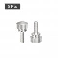 Uxcell Knurled Thumb Screws M3x10mm Brass Shoulder Bolts Grip Knobs Fasteners Nickel Plated 5pcs
