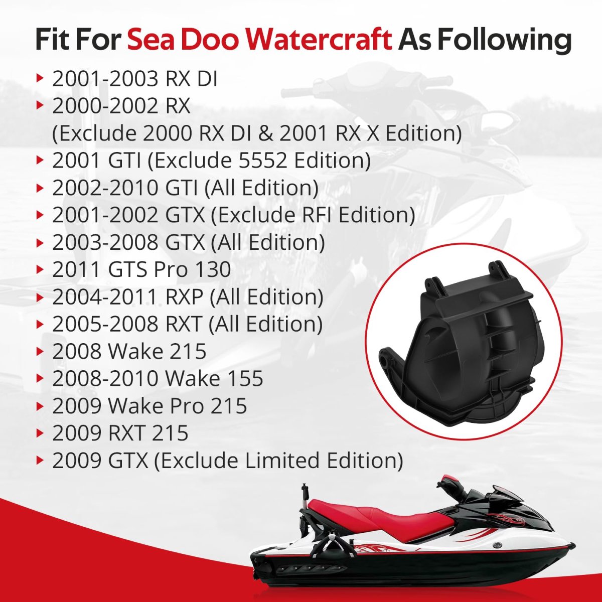 Reverse Gate Bucket For Sea Doo Watercraft Rx Di Gti Gtx Gts Rxt Rxp Wake 155 215 Pro 2001 2011 Part Number 268000028