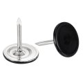 40pcs Upholstery Tacks 11mmx13mm Flat Head Decorative Furniture Nails Thumb Tack For Sofa Headboards Black 
