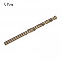 Uxcell 6pcs 6 7mm Drilling Dia Straight Shank High-speed Steel Cobalt Metric Twist Drill Bit Rotary Tool