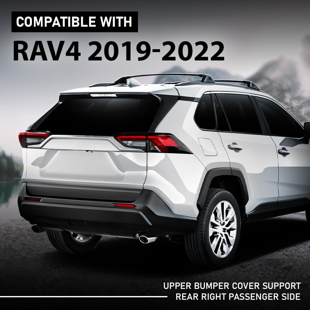 Rear Right Passenger Side Upper Bumper Cover Support For Toyota Rav4 2019 2022 To1143129 521550r070 Black Pom Material