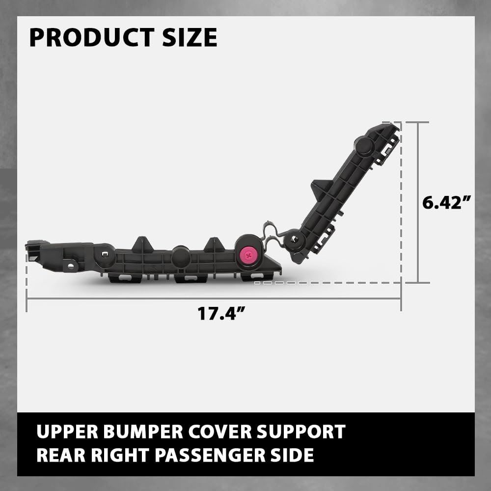 Rear Right Passenger Side Upper Bumper Cover Support For Toyota Rav4 2019 2022 To1143129 521550r070 Black Pom Material