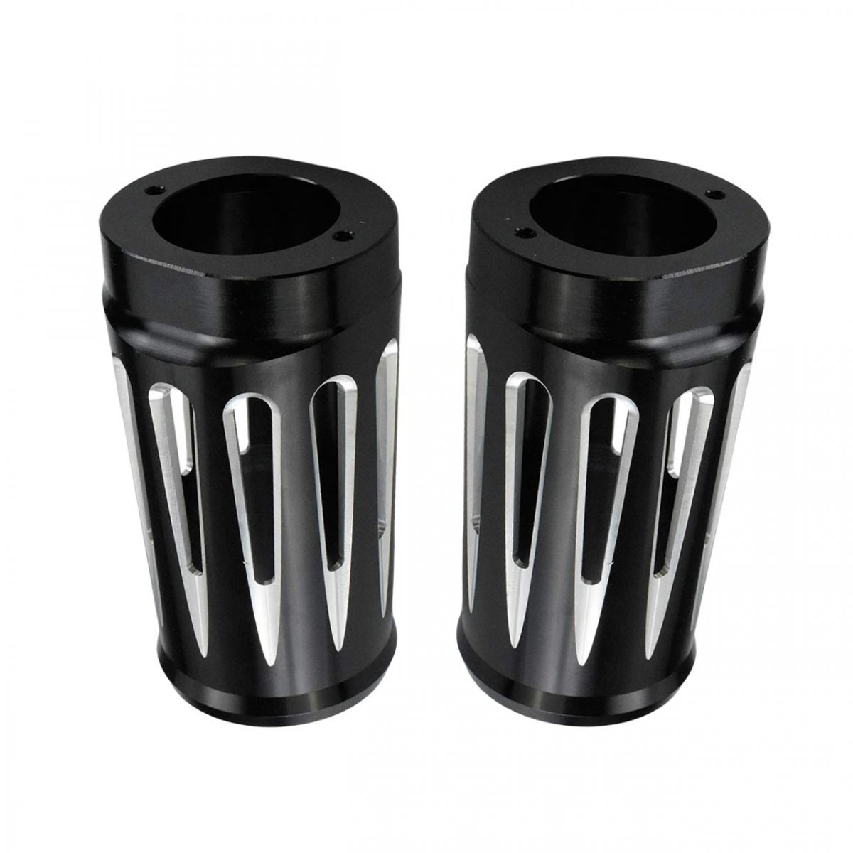 Hdbubalus Cnc Cut Fork Boot Slider Cover Cow Bells Fit For Touring Road Tri Glide 2014-2020 Black