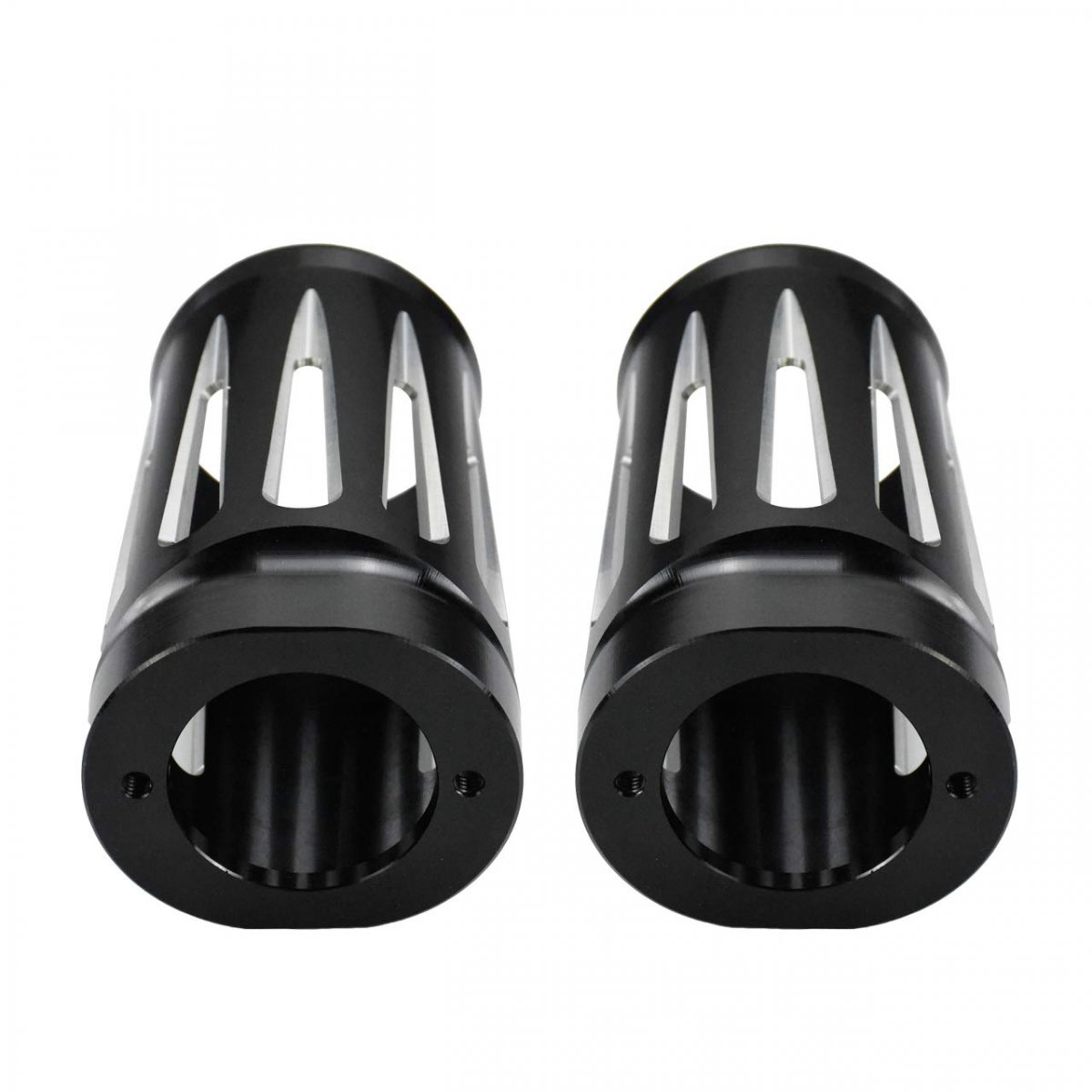 Hdbubalus Cnc Cut Fork Boot Slider Cover Cow Bells Fit For Touring Road Tri Glide 2014-2020 Black