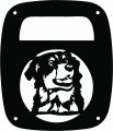 Jeeptails Australian Shepherd Dog Inverted Tail Lamp Light Covers For Jeep Wrangler Yj And Tj Black Set Of 2 