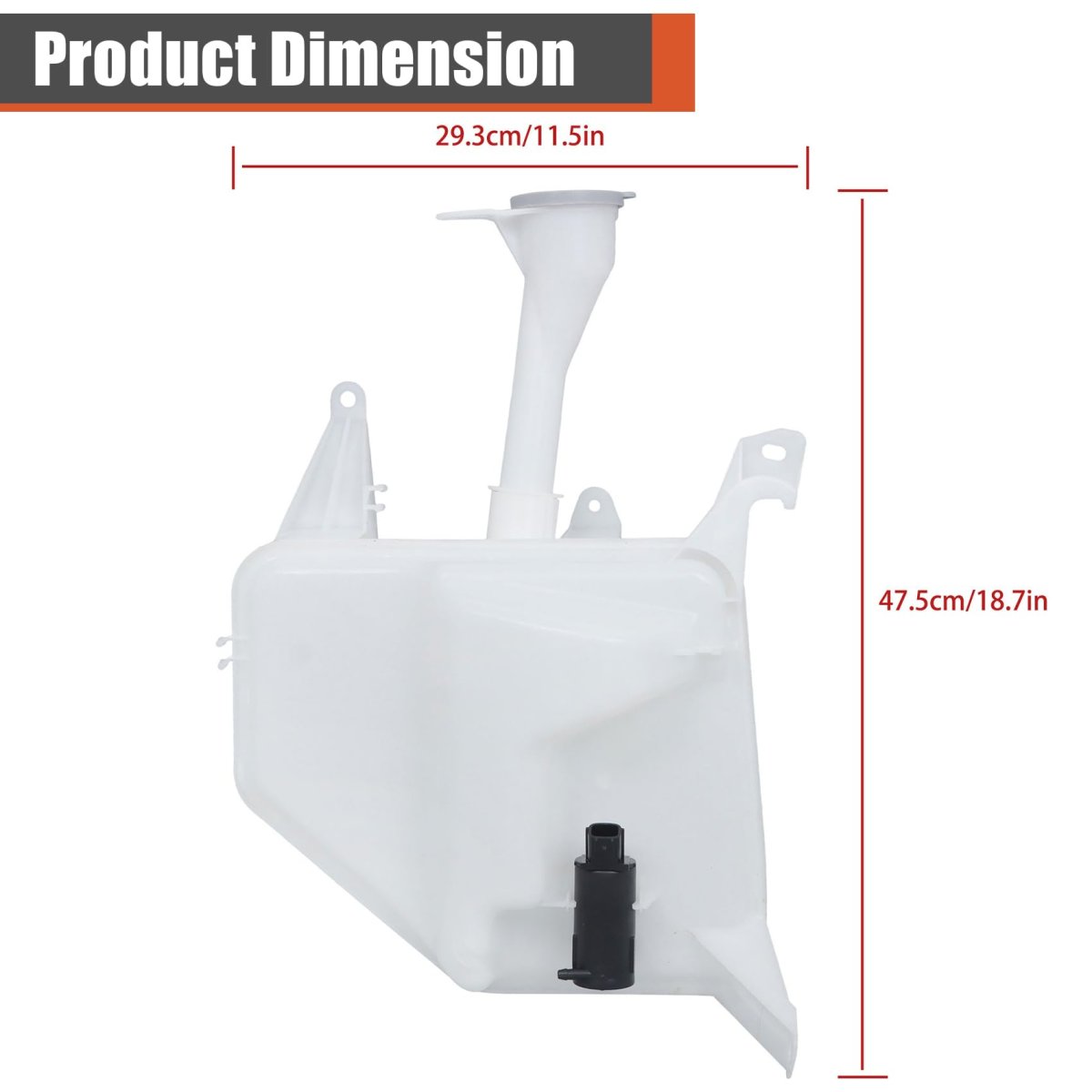 Plastic Windshield Washer Fluid Reservoir Tank Replacement For Sentra 2020-2024 28910-6lb0a
