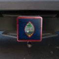 Rustic Distressed Guam Flag Tow Trailer Hitch Cover Plug Insert