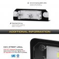 Vipmotoz Full Led License Plate Light Lamp Replacement For Vw Golf R Gti R32 Beetle Cabrio Cc Eos Rabbit Phaeton 6000k Diamond