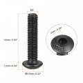 Uxcell M3x14mm Hex Socket Button Head Cap Bolts Screws Alloy Steel 100pcs