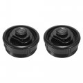 X Autohaux 2pcs 63mm Air Conditioning Deflector Outlet Side Roof Round Vent Ventilation For Car Rv Bus Black 