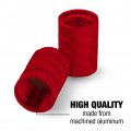 Fierce Snarling Tribal Tiger Oni Valve Stem Caps Red Aluminum Tire Rim Wheel Covers For Motorcycle And Bicycle Fits Schrader