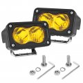 Yellow Led Combo Lights 2pcs 3inch Drivings Cubes Light Bar Bumper Offroad Fog Light For Suv Atv Utv Truck Tractor Yello Led 