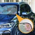 Gredecor Windshield Sun Shade Pink Flowers On Bandanna Green Visor Foldable Sunshades Protector Blocks Uv Rays Keep Your